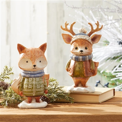 Standing Winter Fox Figurine