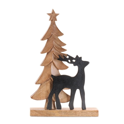 Winter Deer With Tree