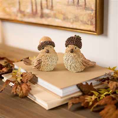 Acorn Cap Songbird Figurine 