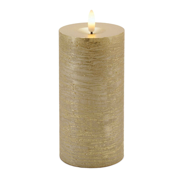 FIA Wick 6" Gold LED Pillar Candle