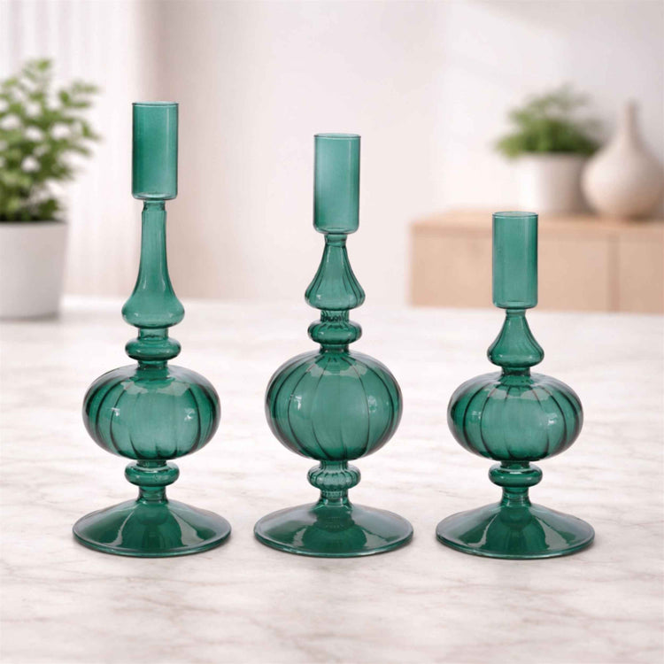 Seaglass Globe Taper Holder - Tall 