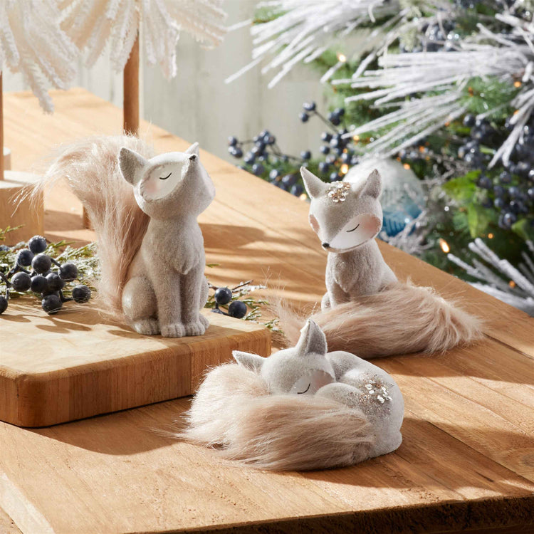 Winter Whisper Fox Figurine