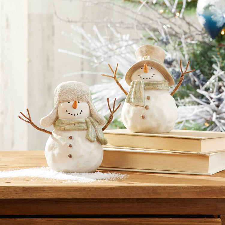 Snowy Woodland Snowman Figurine
