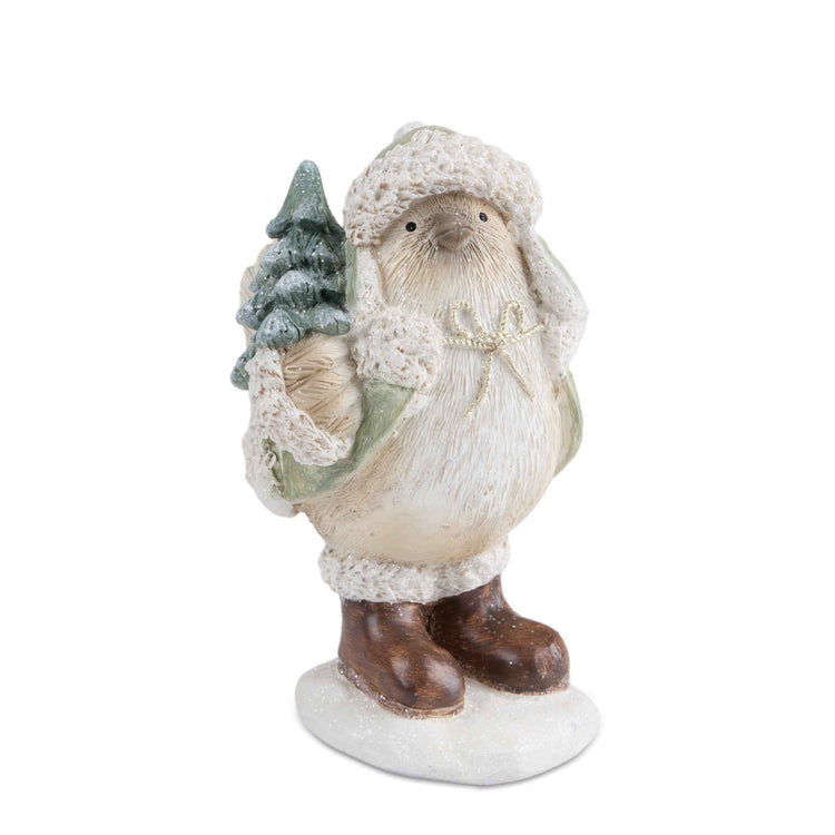 Winter Tree Bird Figurine
