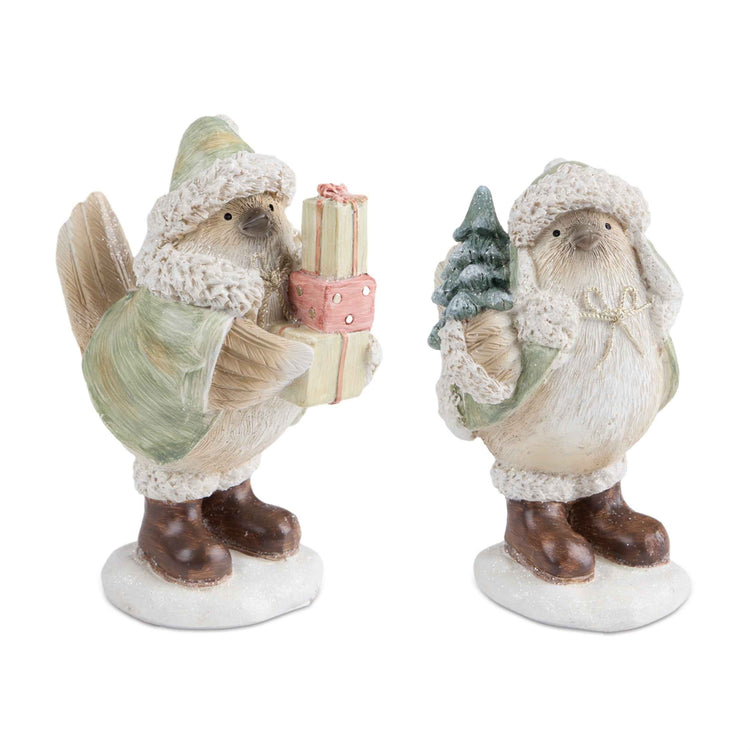 Winter Tree Bird Figurine