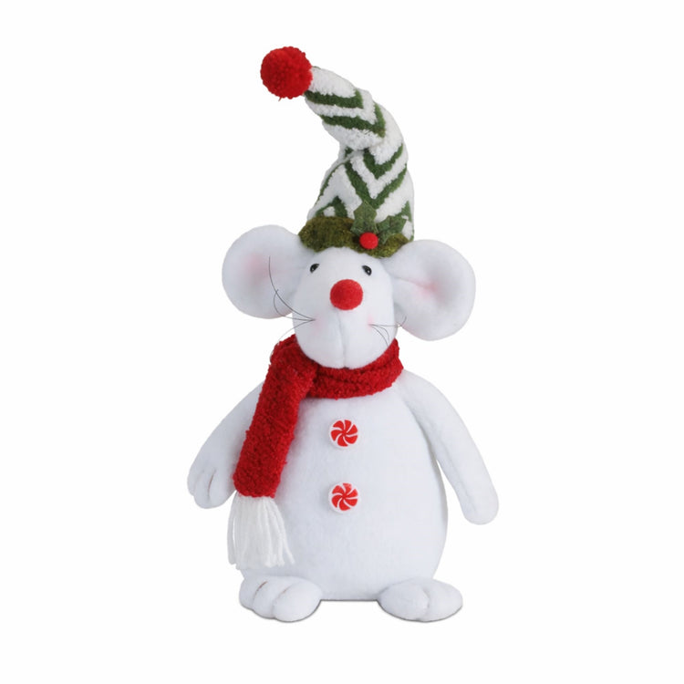 Christmas Plush Mouse Figurine