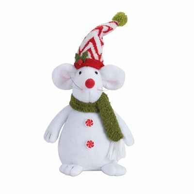 Peppermint Hat Mouse Plush Figurine