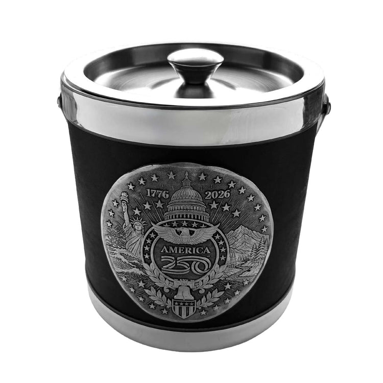 America250 Sea to Shining Sea Leatherette Ice Bucket 