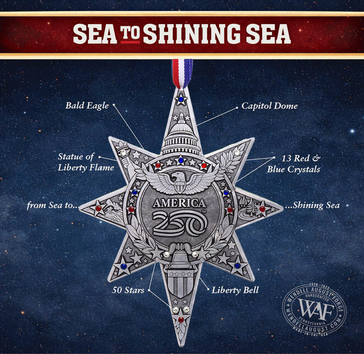 America 250 Sea to Shining Sea Star Ornament
