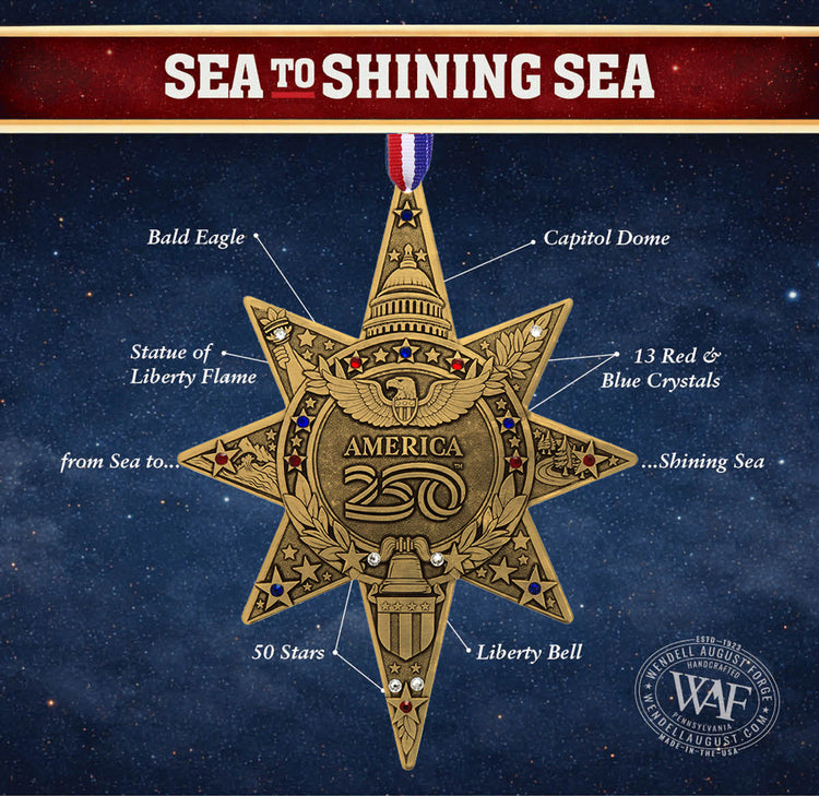 America 250 Sea to Shining Sea Star Ornament