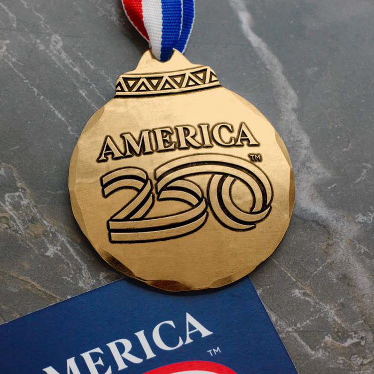 America250 Signature Round Commemorative Ornament (Bronze) 