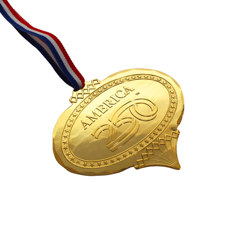 Limited Edition America250 Heritage Oval Ornament (Gold Plated) - Wendell August Forge