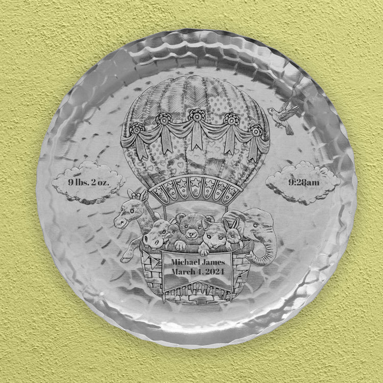 Engravable Baby Animal Keepsake Plate