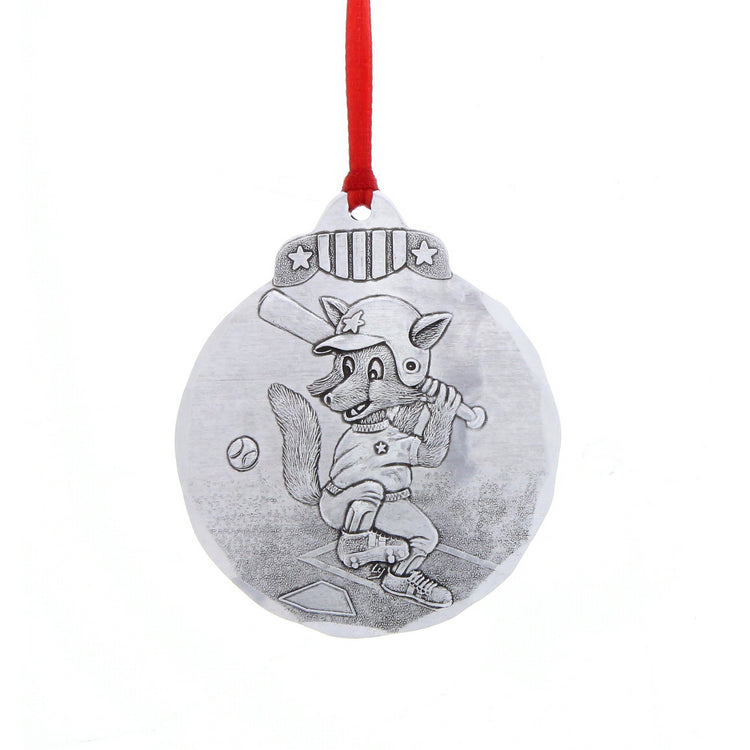 Baseball Fox Ornament 