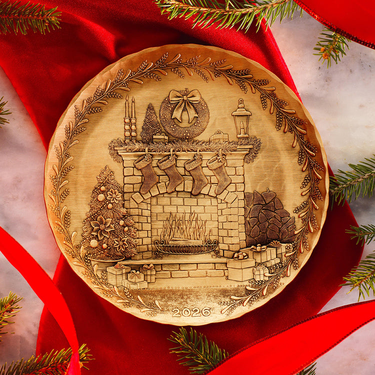 2026 Annual Plate - Cozy Christmas Hearth (Bronze)
