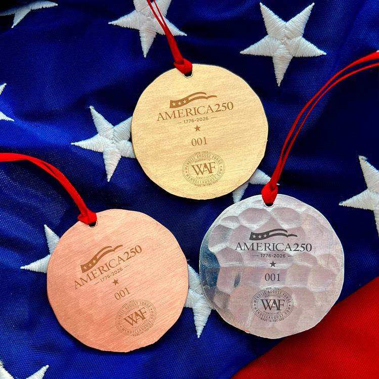 America 250 Commemorative 2026 Annual Ornament-  Cozy Christmas Hearth (Copper)