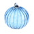 Glass Ornament Jewel Tone Aqua with Gold Rib - Wendell August Forge