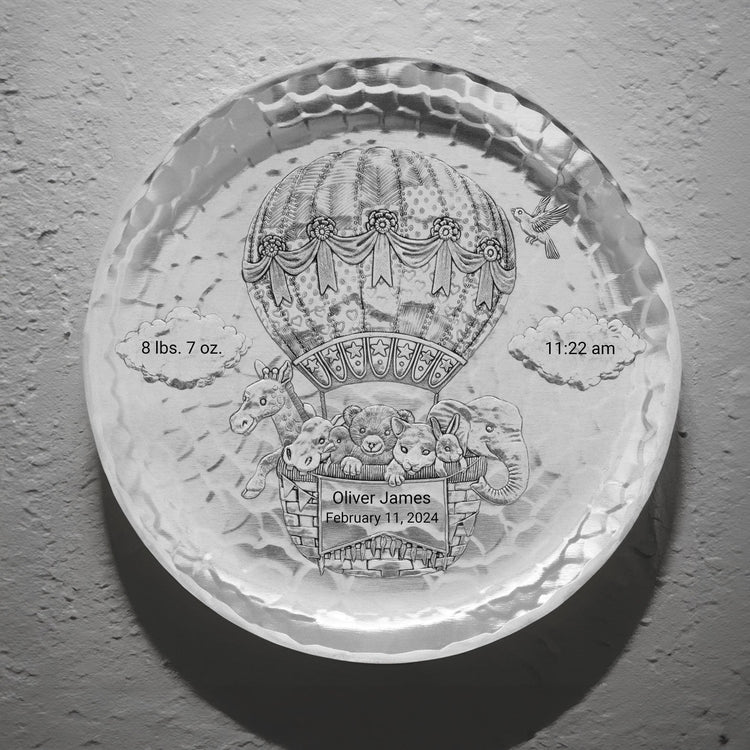Engravable Baby Animal Keepsake Plate