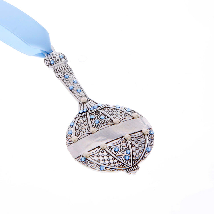 Baby's First Rattle Ornament - Blue