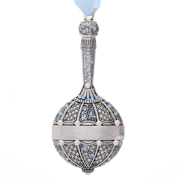 Baby's First Rattle Ornament - Blue