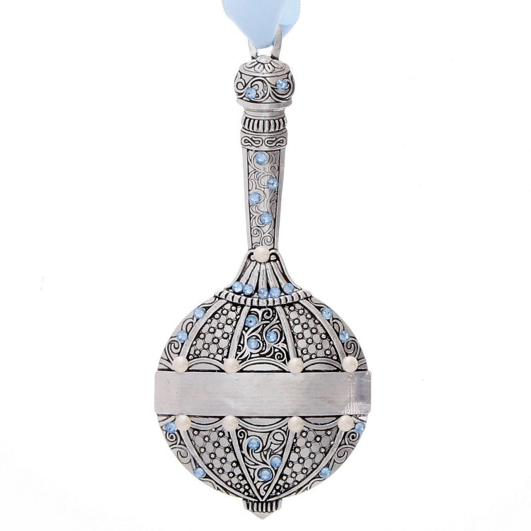 Baby's First Rattle Ornament - Blue