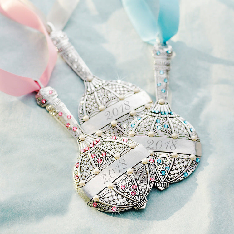 Baby's First Rattle Ornament - Blue