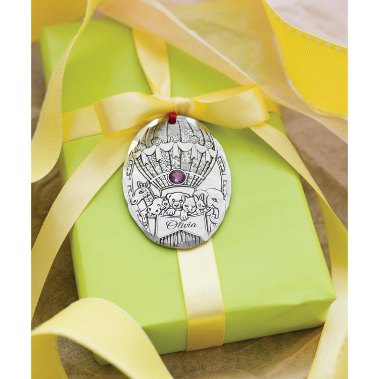 September Baby Balloon Birthstone Ornament