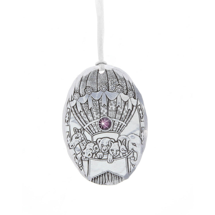 February Baby Balloon Birthstone Ornament