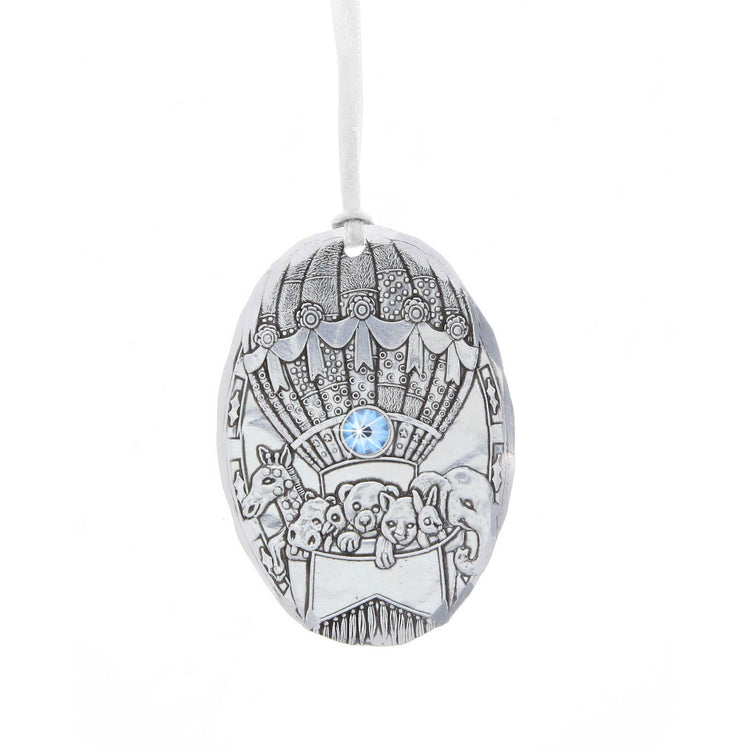 March Baby Balloon Birthstone Ornament
