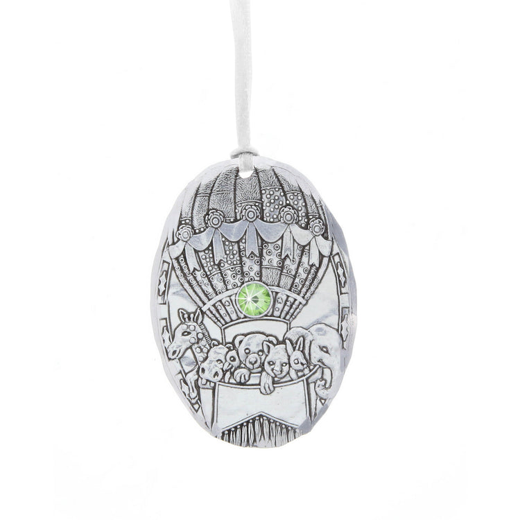 August Baby Balloon Birthstone Ornament