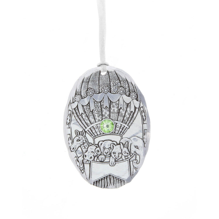 August Baby Balloon Birthstone Ornament