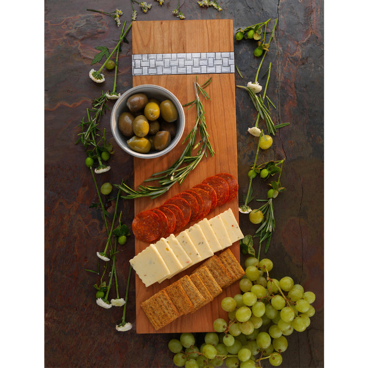 Basketweave Charcuterie Serving Board 