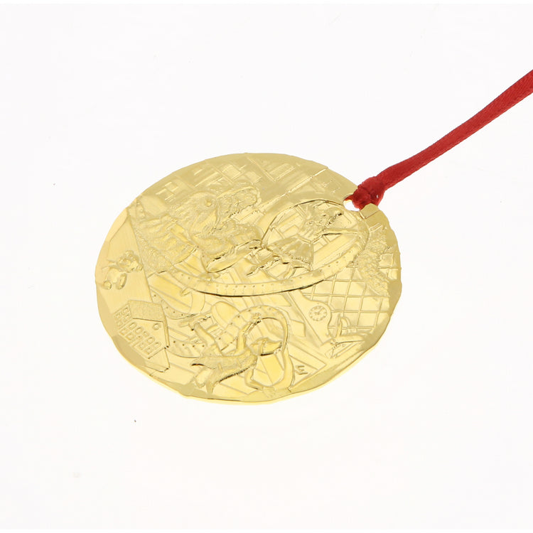 Limited Edition 2025 Annual Ornament- Checking It Twice (Gold Plated)