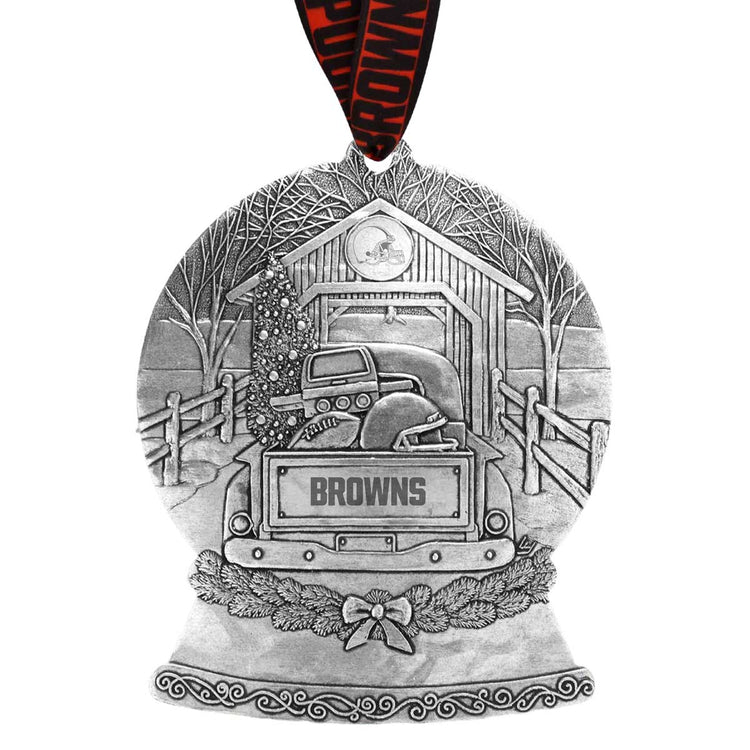 Cleveland Browns Tailgate Truck Snow Globe Ornament