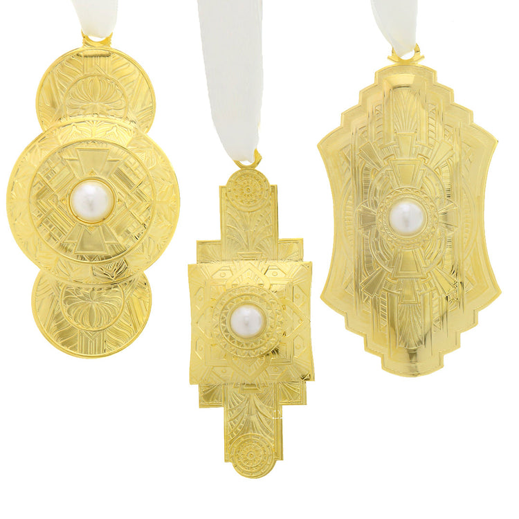 Limited Edition Century Ornament 3-Piece Set (Plated Gold) 