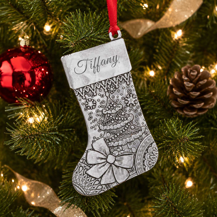 Christmas Tree Stocking Ornament 