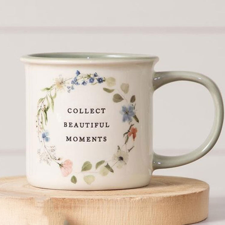 Collect Beautiful Moments Floral Wreath Mug