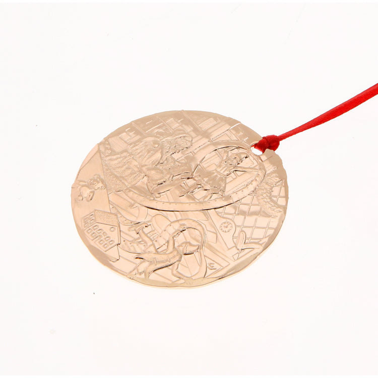 Limited Edition 2025 Annual Ornament- Checking It Twice (Rose Gold Plated)