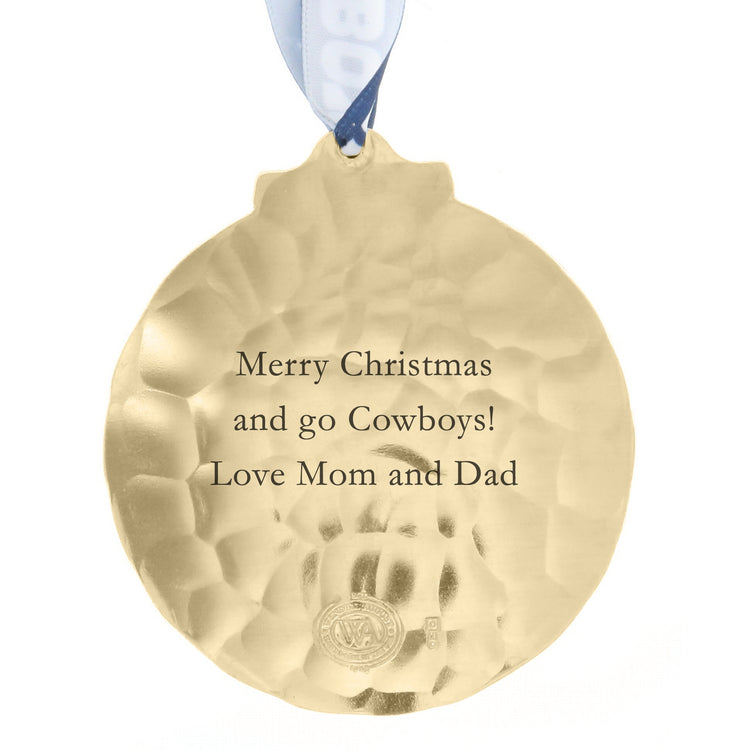 Dallas Cowboys Classic Round Ornament (Bronze)