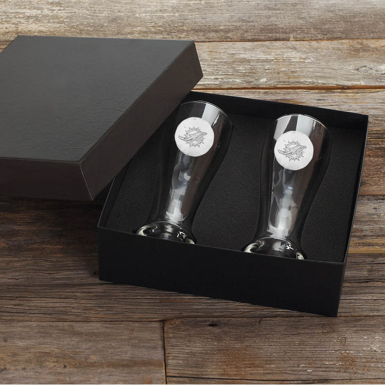 Miami Dolphins 2-Piece Pilsner Set 