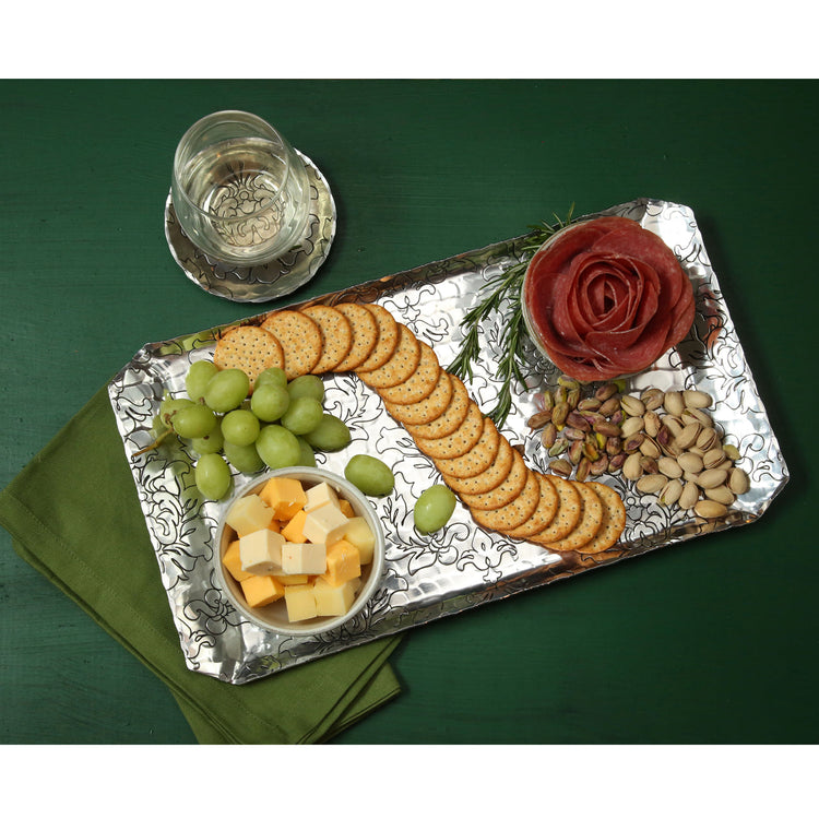 Vintage Damask Hostess Tray - Wendell August Forge