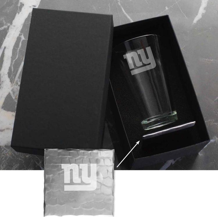 New York Giants Pint Glass and Coaster Gift Set