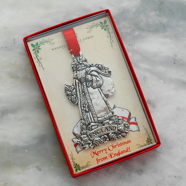 England Santa Ornament