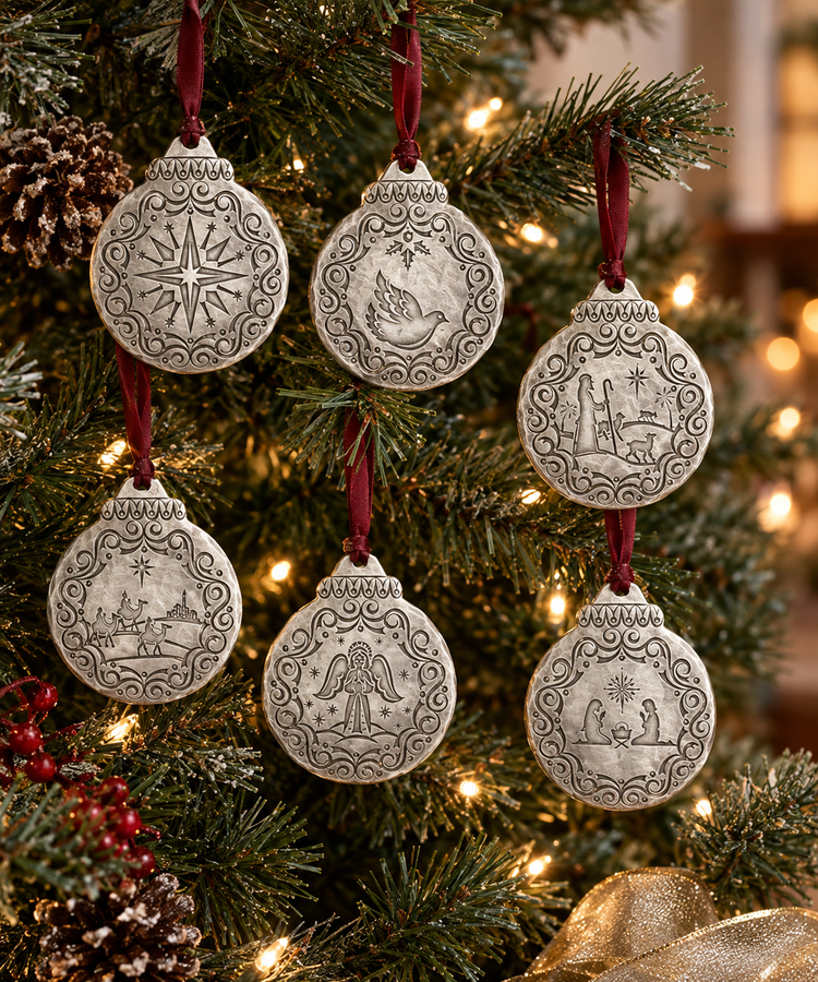 Vintage Nativity 6-Piece Ornament Set 