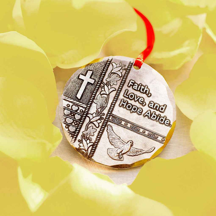 Faith, Hope, Love Christmas Ornament 