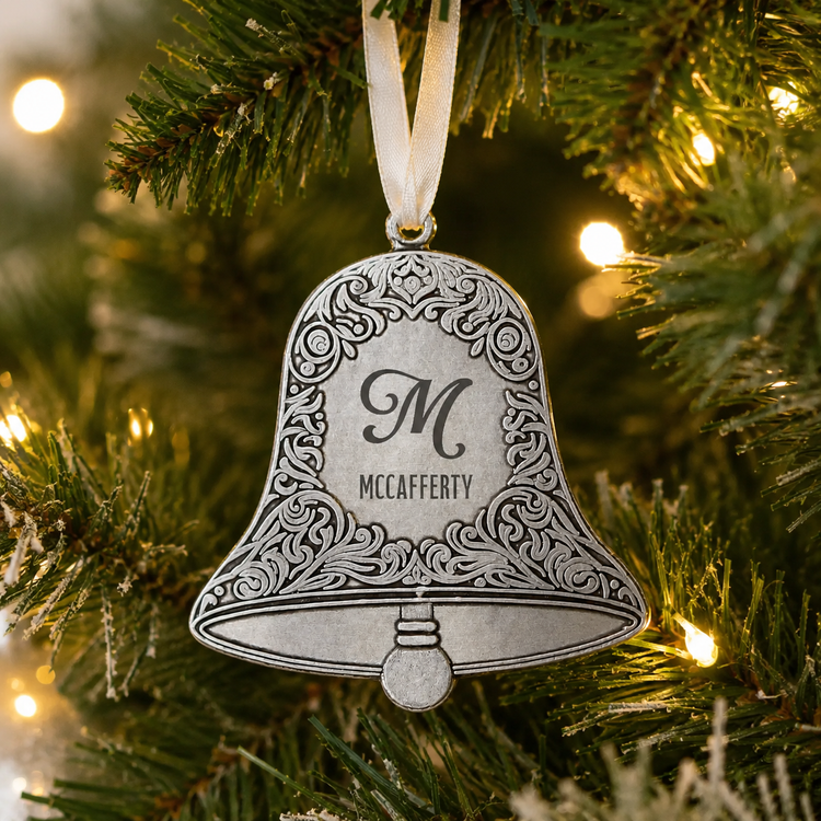 Personalized Family Christmas Bell Ornament 