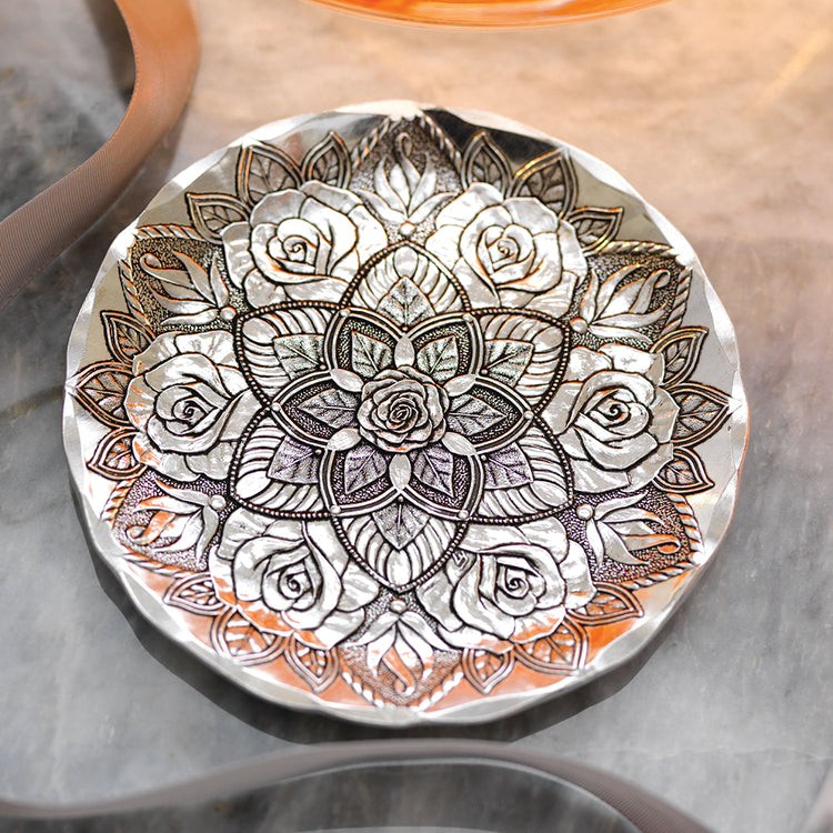 Rose Bloom Floral Coaster