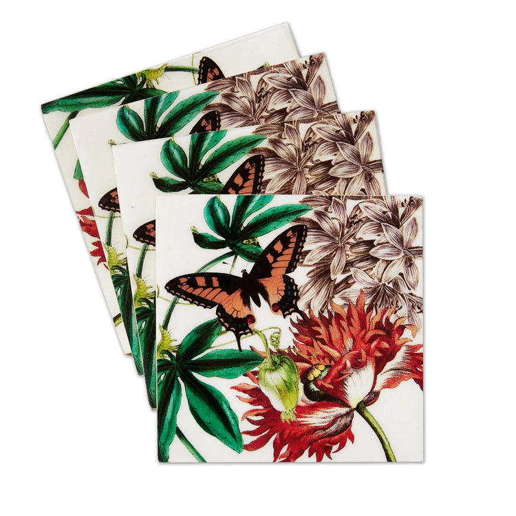 In the Garden Botanical 4-Piece Coasters