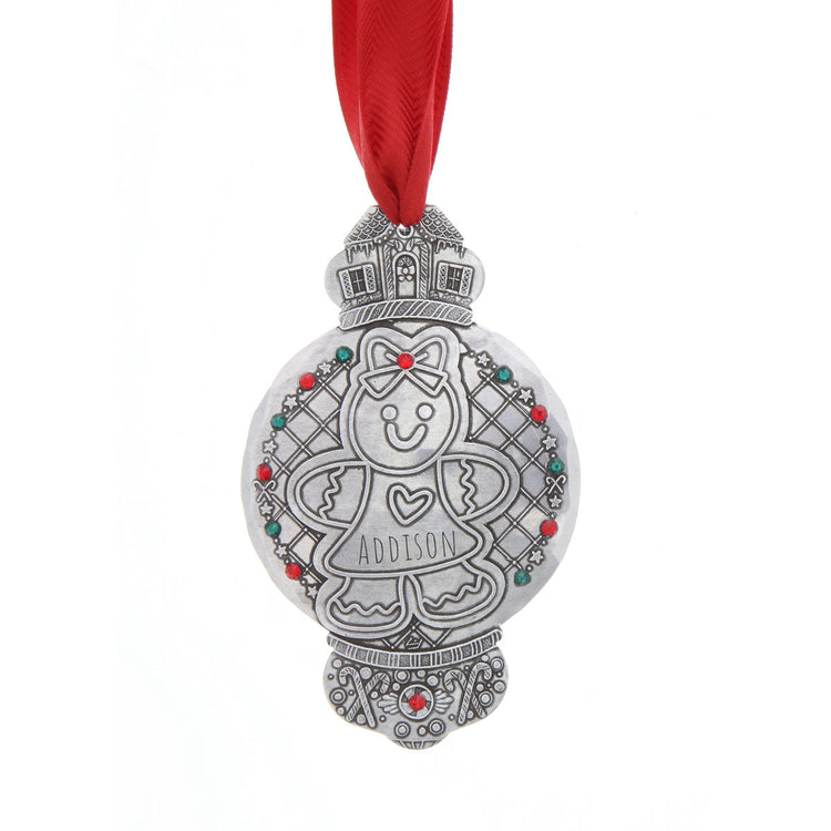 Gingerbread Girl Ornament - Wendell August Forge