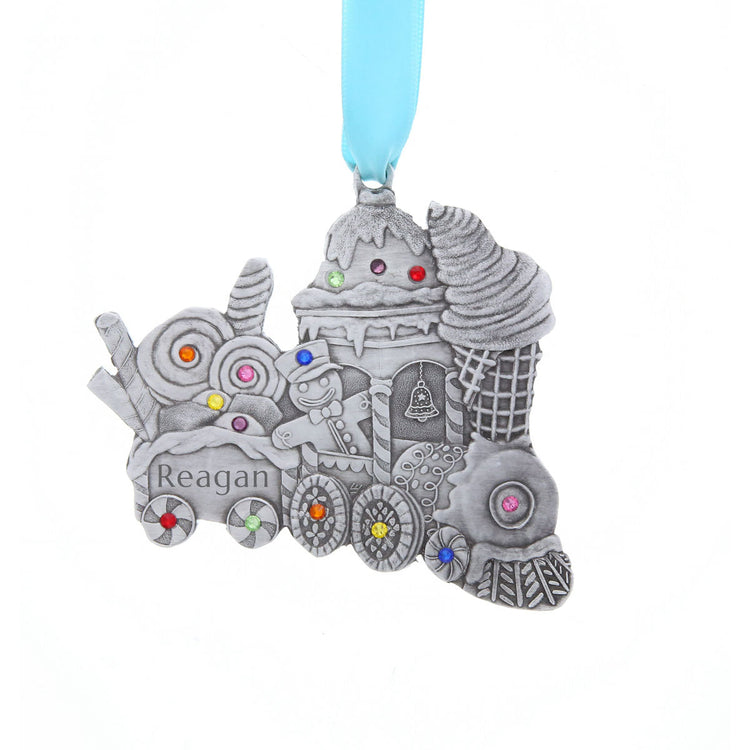 Gingerbread Train Ornament (Aluminum) 